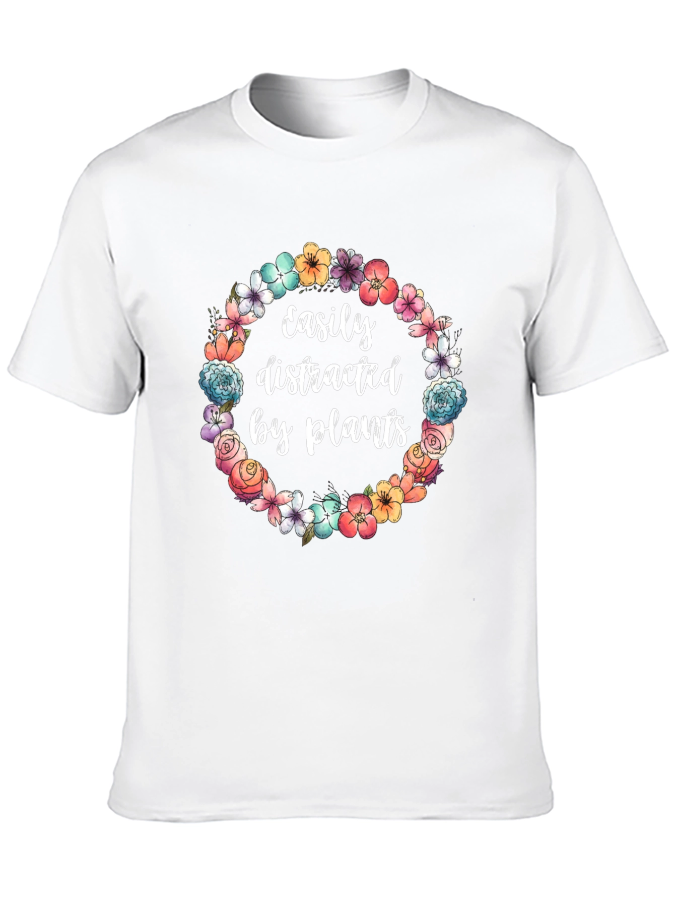 Easily Distracted by Plants Black T-Shirt