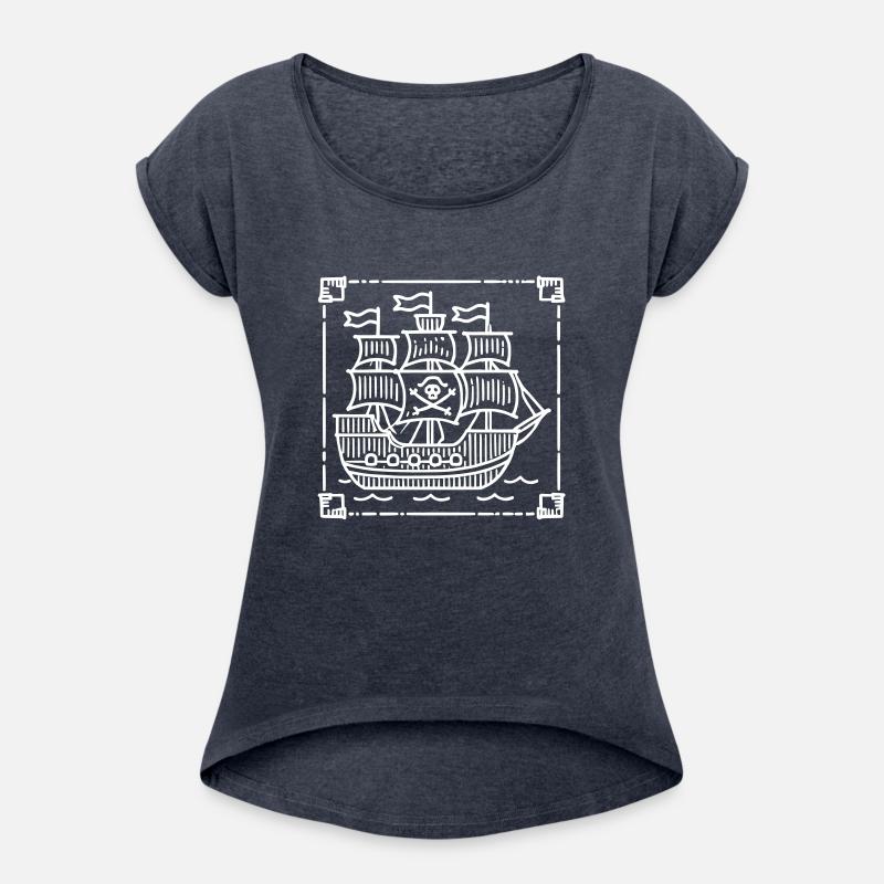 Children Drawing Pirate Ship Vector Custom Colors