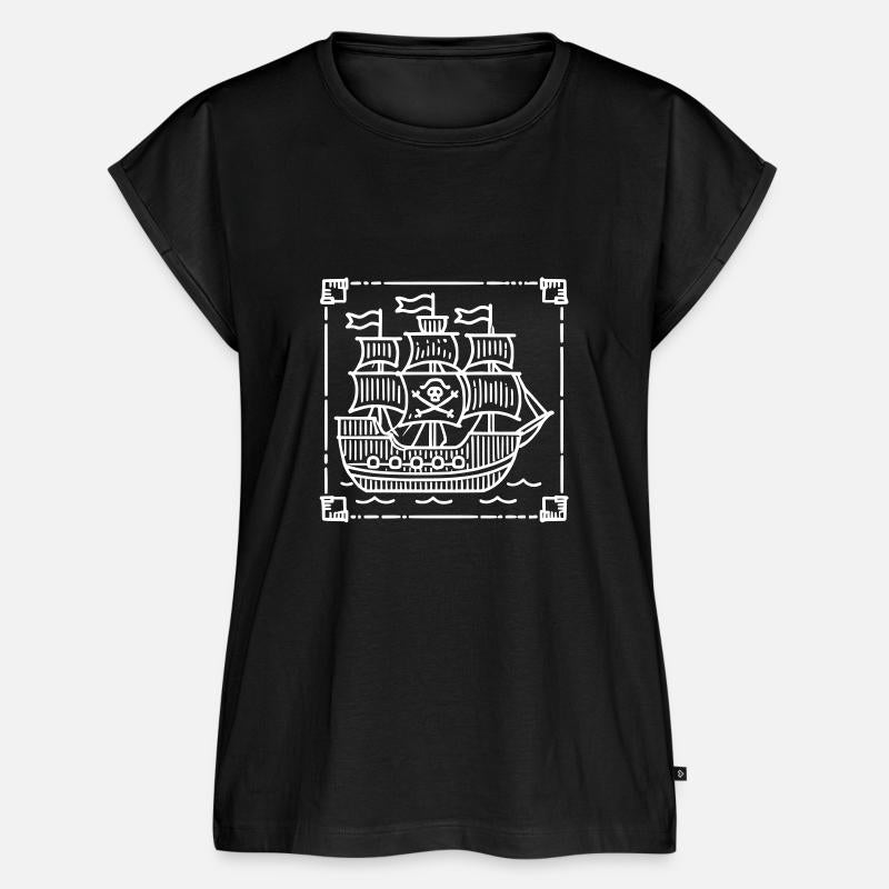 Children Drawing Pirate Ship Vector Custom Colors