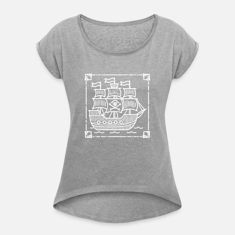 Children Drawing Pirate Ship Vector Custom Colors