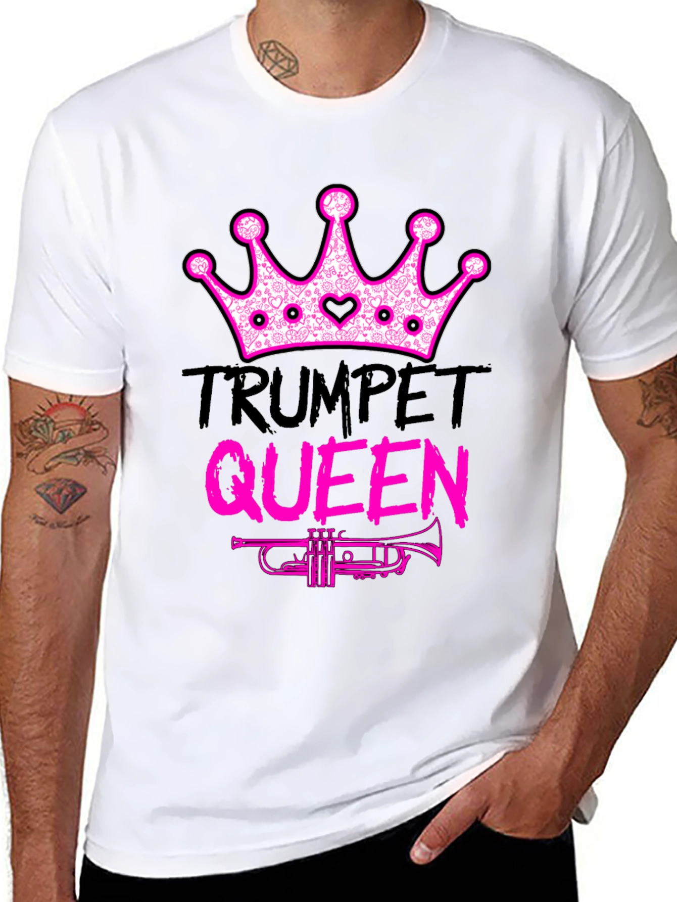Trumpet Queen Graphic T-Shirt - Music Lover Tee