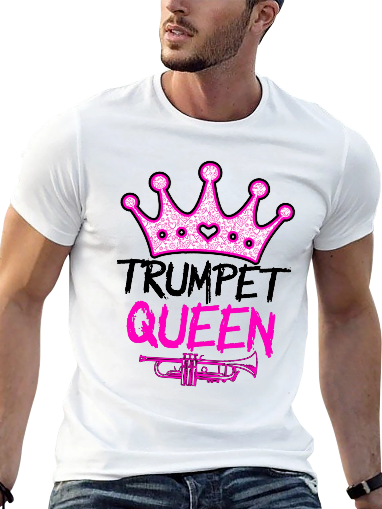 Trumpet Queen Graphic T-Shirt - Music Lover Tee
