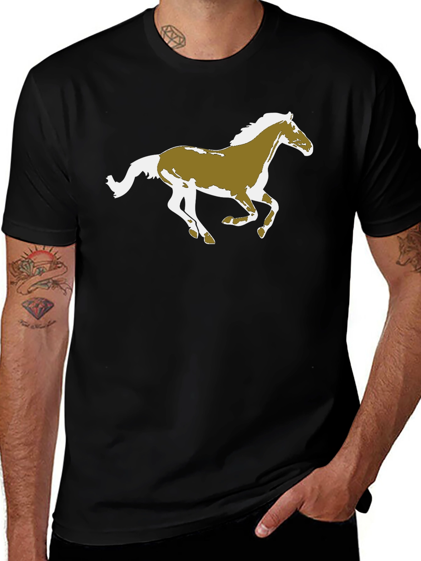 Horse Graphic Black T-Shirt