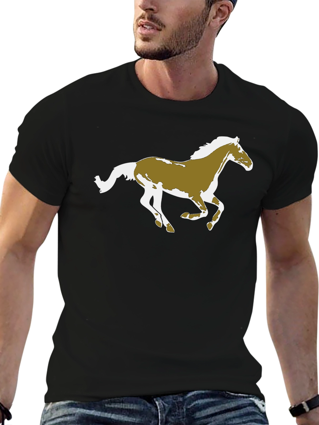 Horse Graphic Black T-Shirt