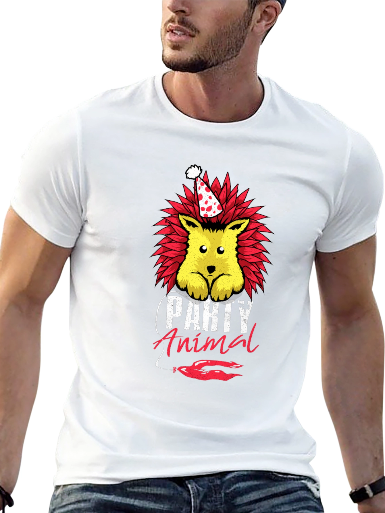 Party Animal Hedgehog Graphic Tee