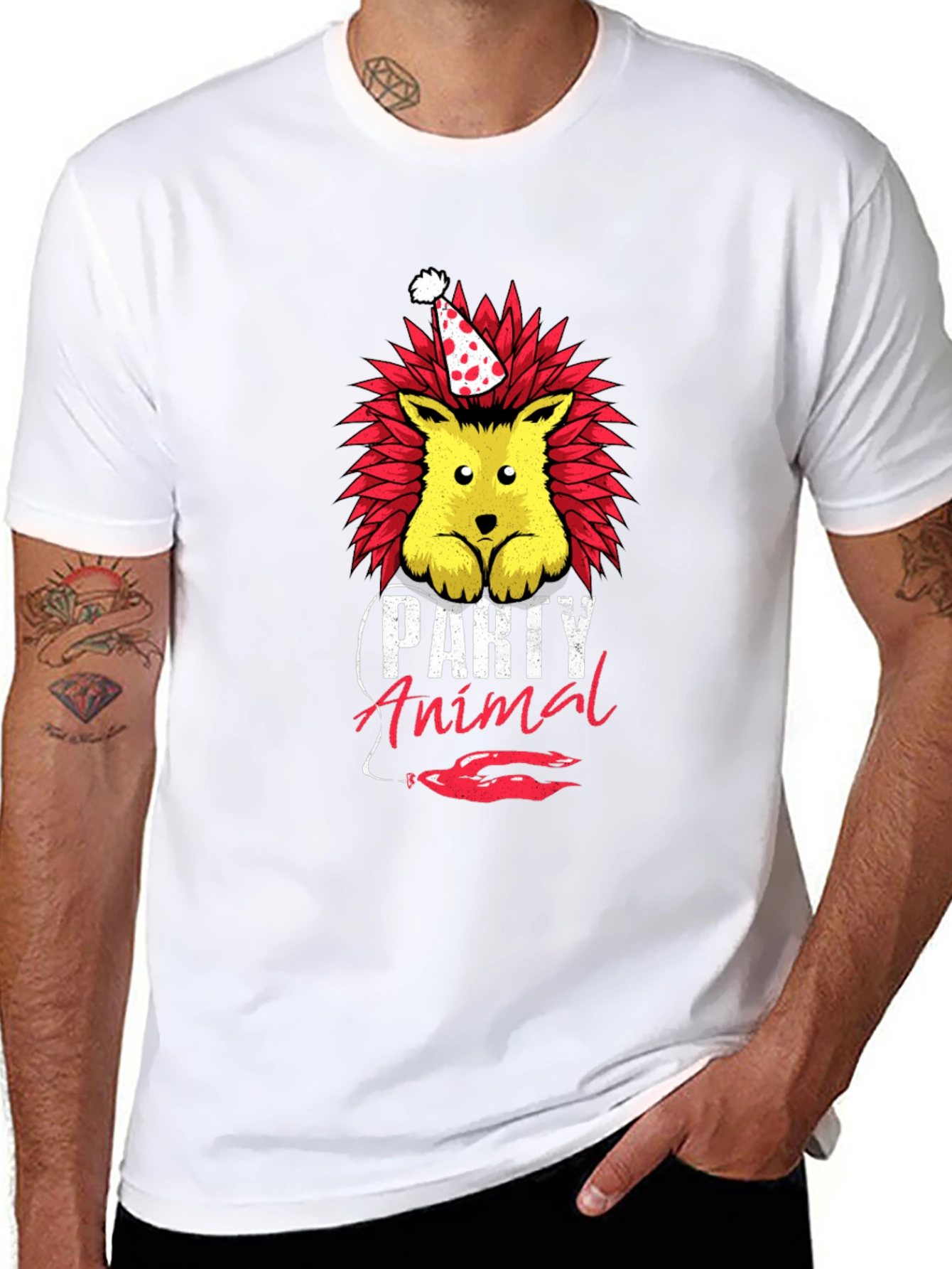 Party Animal Hedgehog Graphic Tee