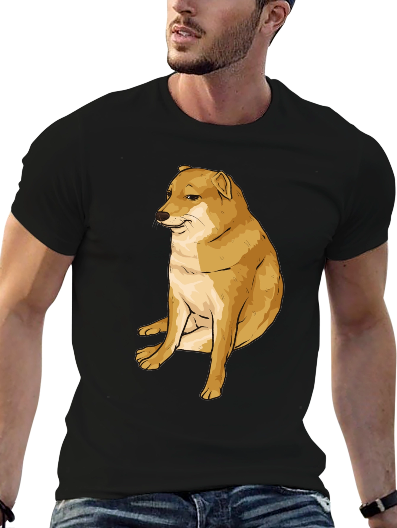 Doge Meme T-Shirt - Black Cotton Graphic Tee
