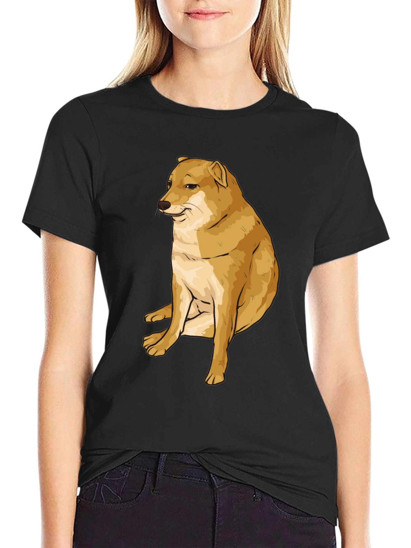 Doge Meme T-Shirt - Black Cotton Graphic Tee