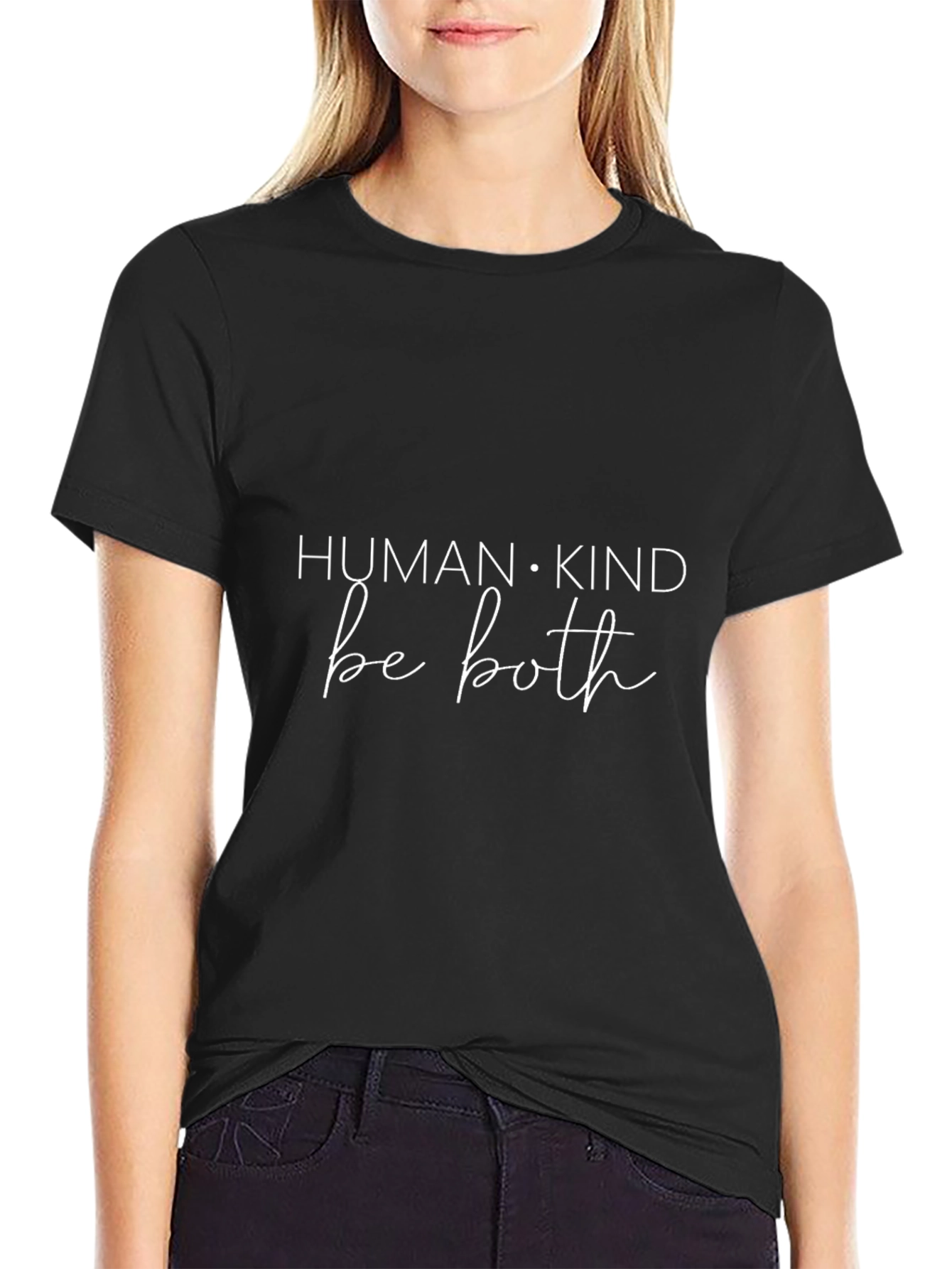 Human Kind Be Both Graphic Tee - Black