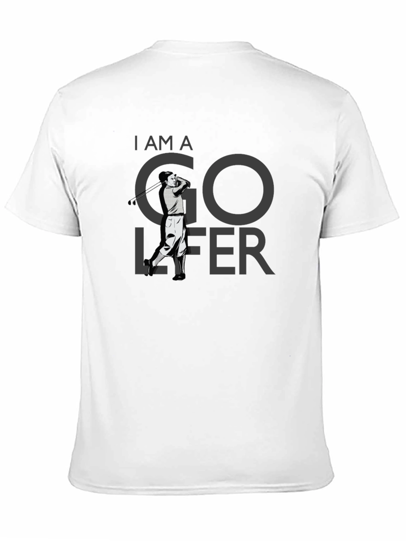 I AM A Golfer T-Shirt - Black Cotton Tee