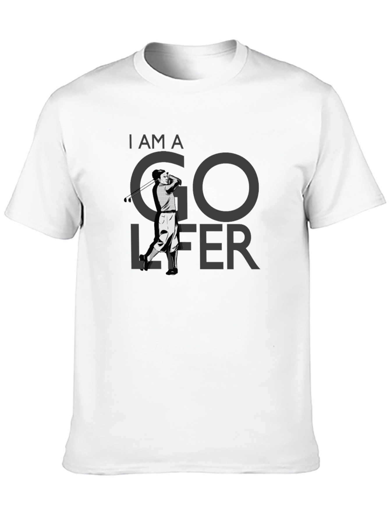 I AM A Golfer T-Shirt - Black Cotton Tee