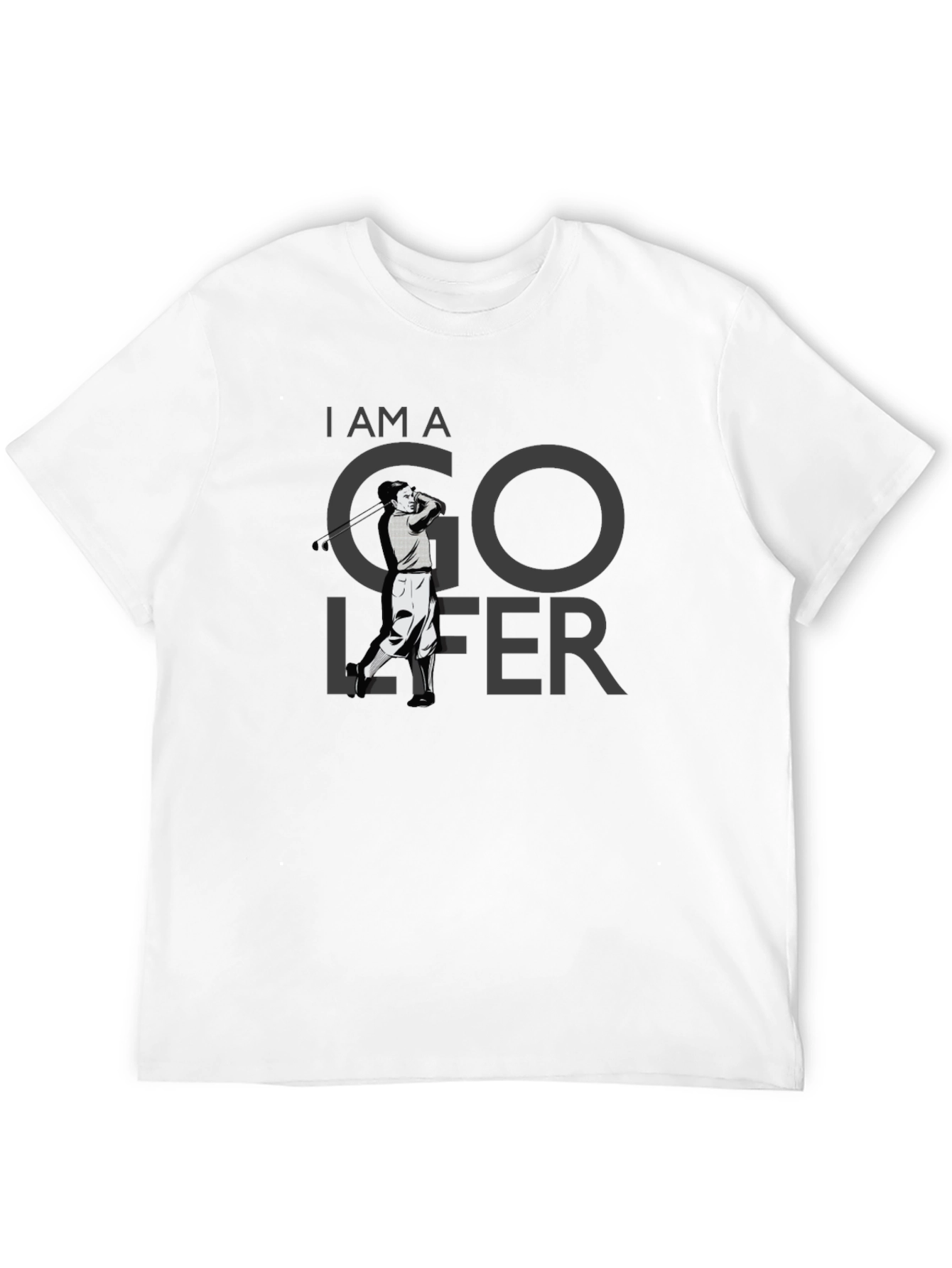 I AM A Golfer T-Shirt - Black Cotton Tee