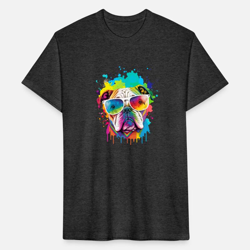 Colorful Bulldog Head