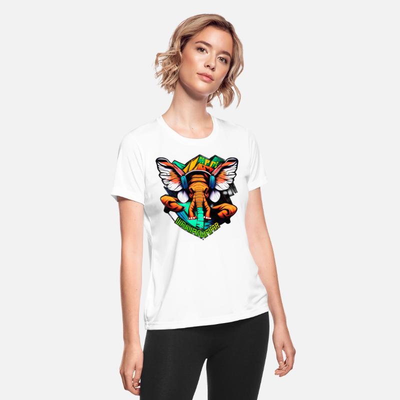 Colorful elephant face