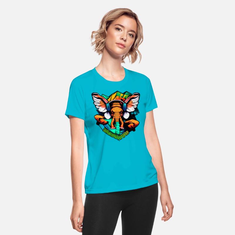 Colorful elephant face