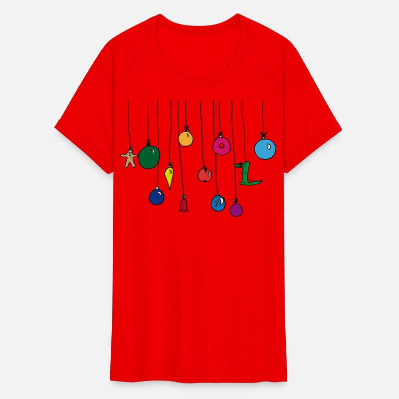 Colorful hand drawn Christmas tree decorations