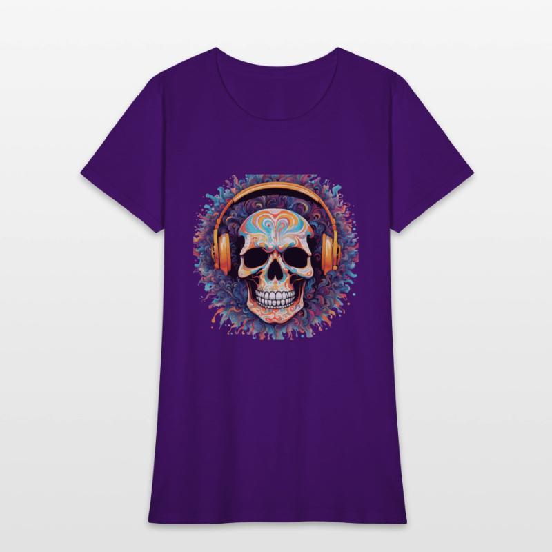 Colorful Skull Headphone