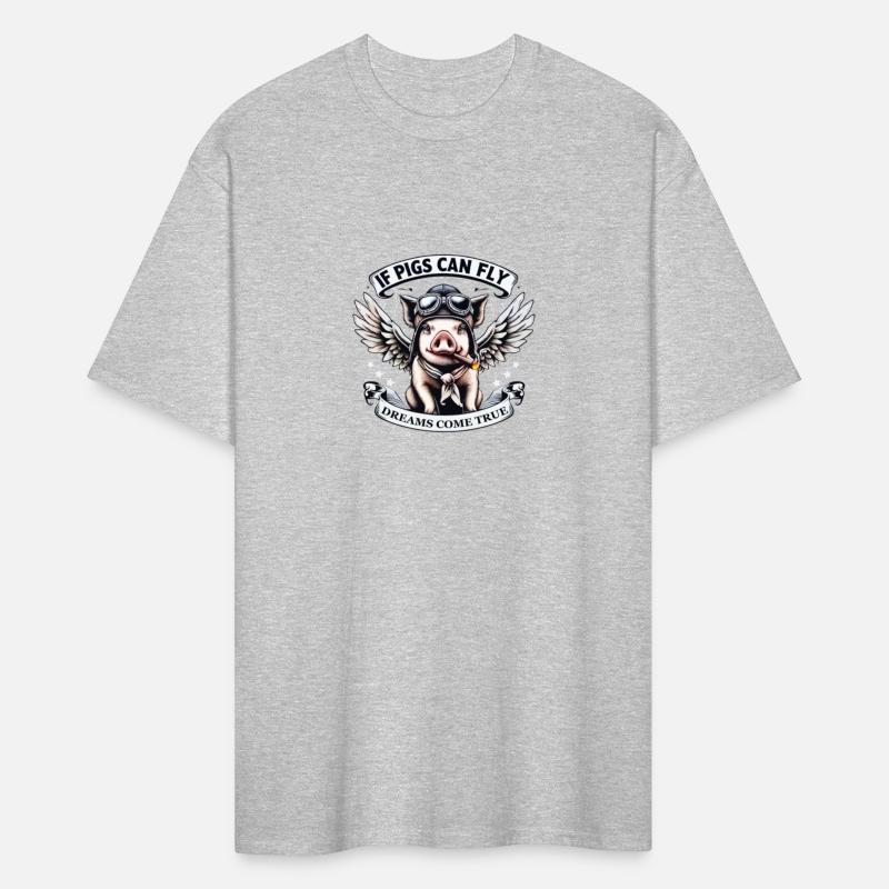 Comic Pig With Wings