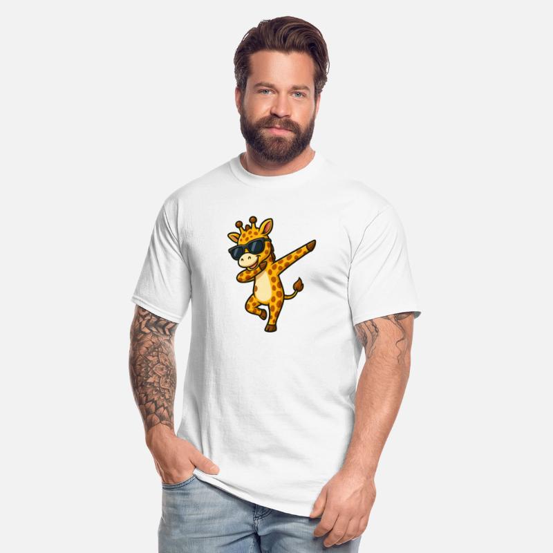 Cool giraffe dabbing with sunglasses summer Africa