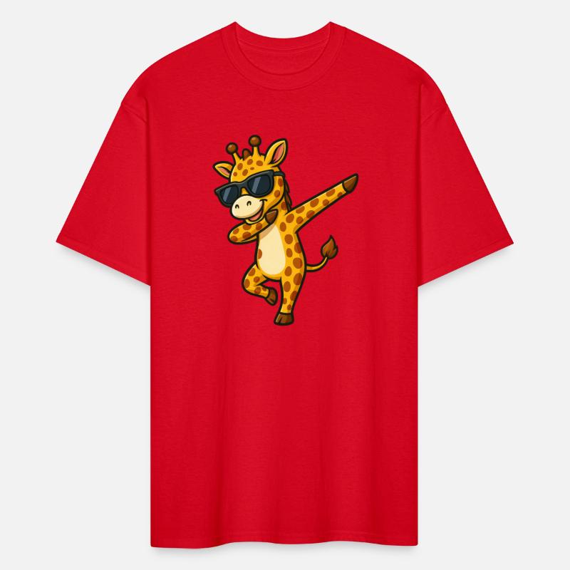 Cool giraffe dabbing with sunglasses summer Africa