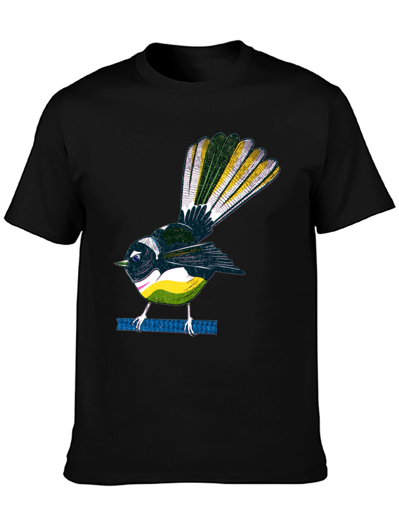 Fantail Bird Graphic Tee - Cool Bird Lover Shirt