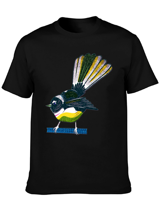 Fantail Bird Graphic Tee - Cool Bird Lover Shirt