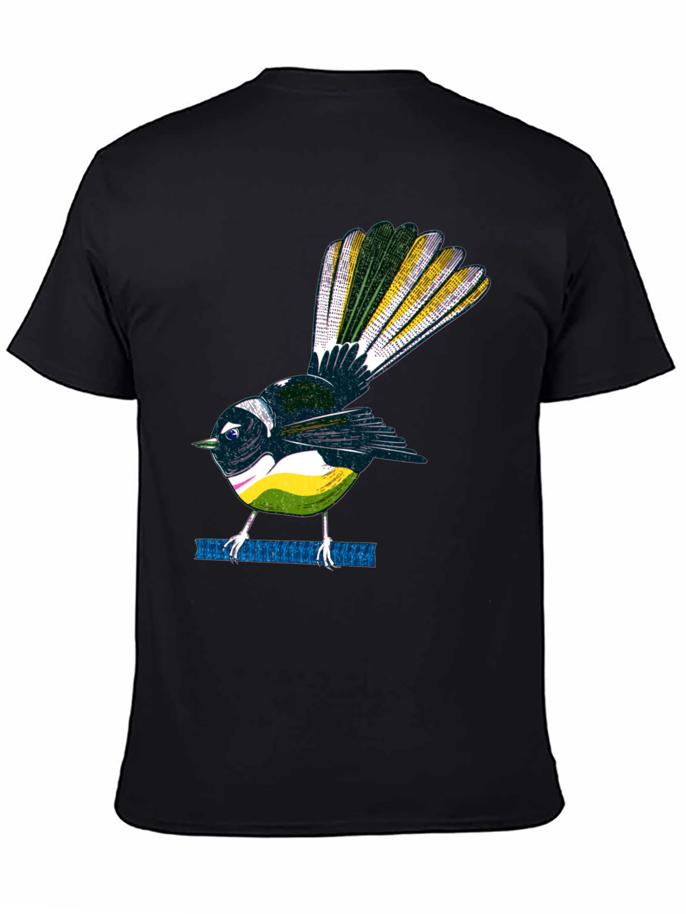 Fantail Bird Graphic Tee - Cool Bird Lover Shirt