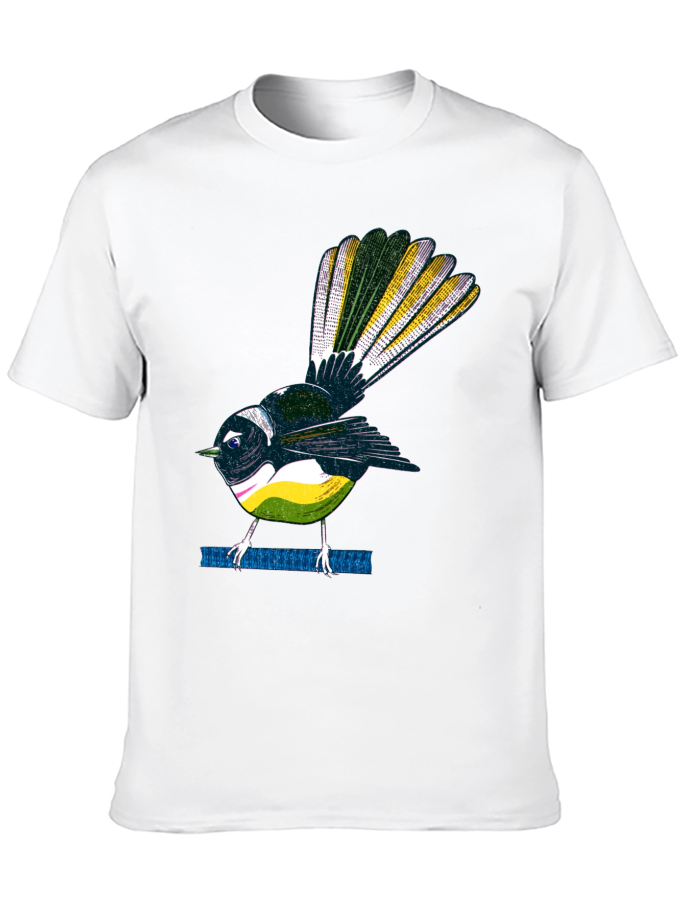 Fantail Bird Graphic Tee - Cool Bird Lover Shirt
