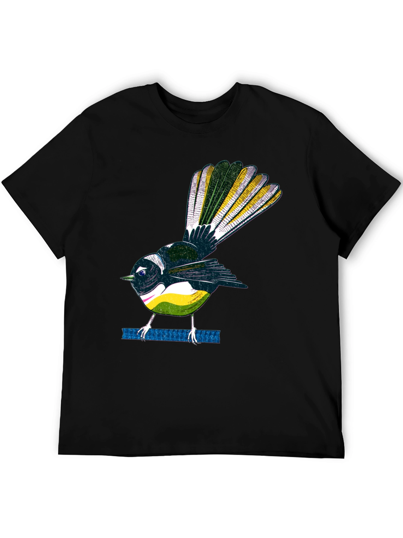 Fantail Bird Graphic Tee - Cool Bird Lover Shirt