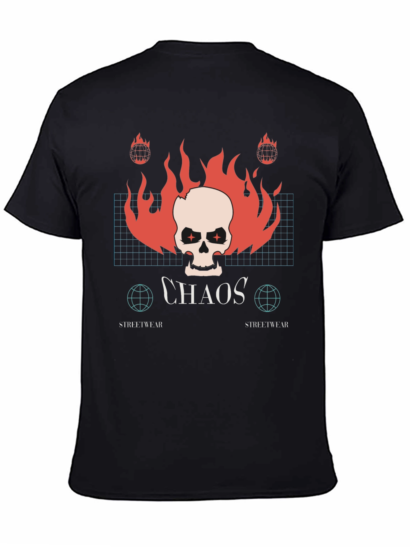 Chaos Streetwear Black Graphic Tee