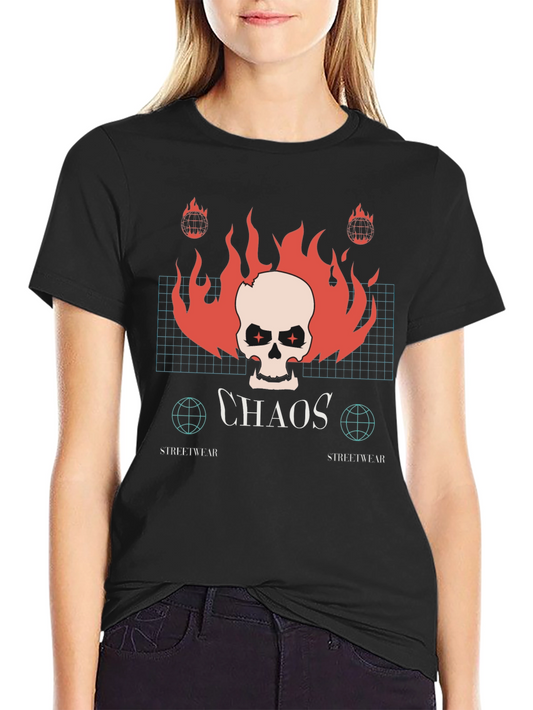 Chaos Streetwear Black Graphic Tee
