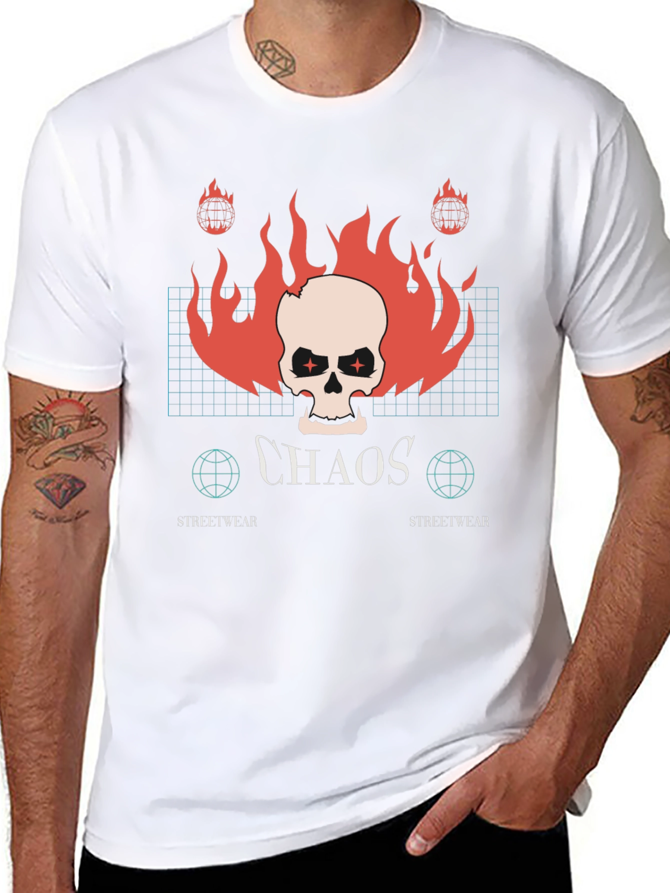 Chaos Streetwear Black Graphic Tee
