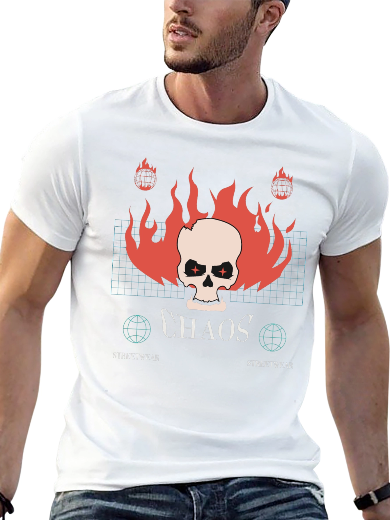 Chaos Streetwear Black Graphic Tee