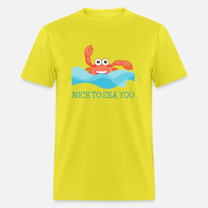 Crab in the sea greeting - "Nice to sea you!"