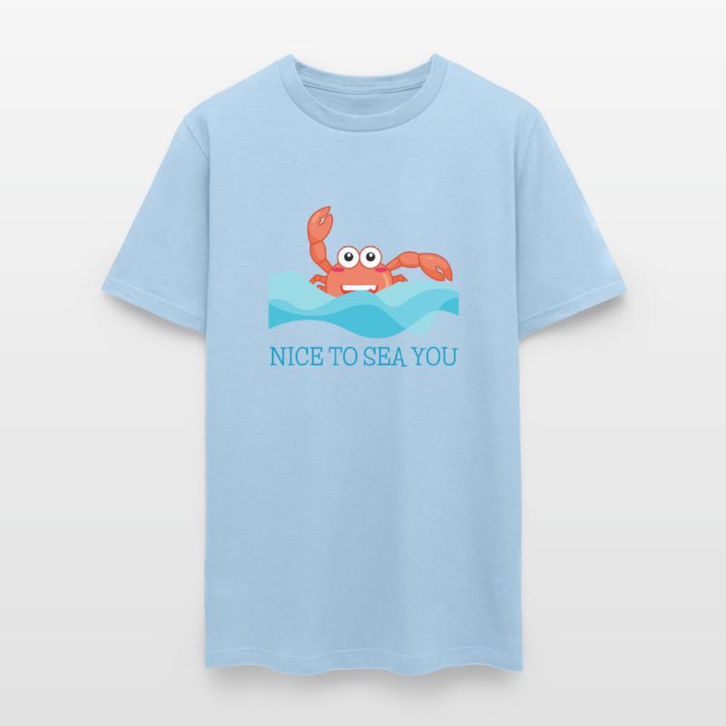 Crab in the sea greeting - "Nice to sea you!"