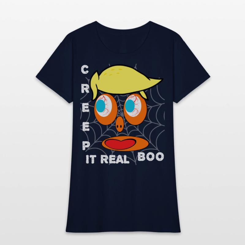 Creep It Real Boo Halloween Face Web Scary Costume