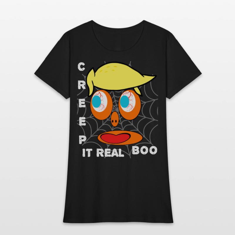 Creep It Real Boo Halloween Face Web Scary Costume