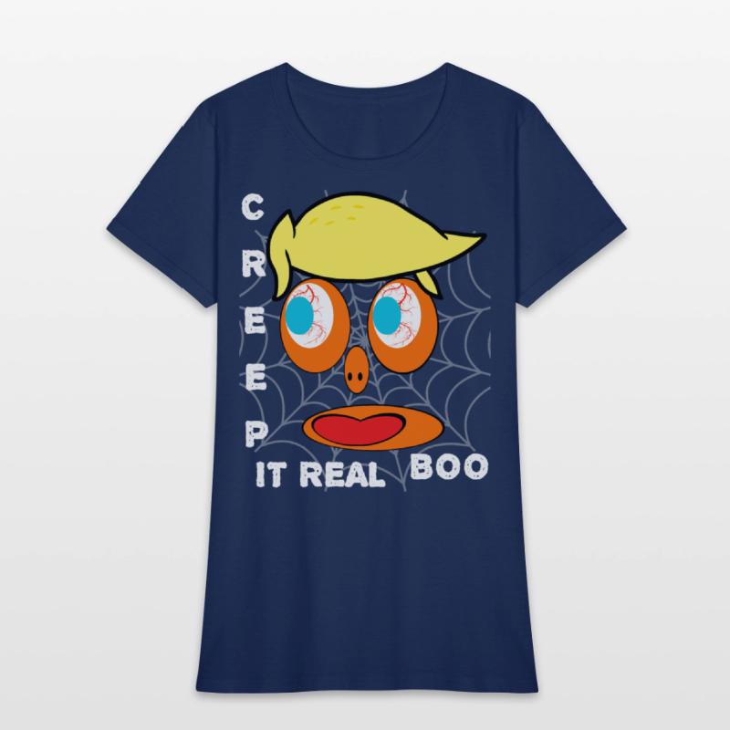 Creep It Real Boo Halloween Face Web Scary Costume