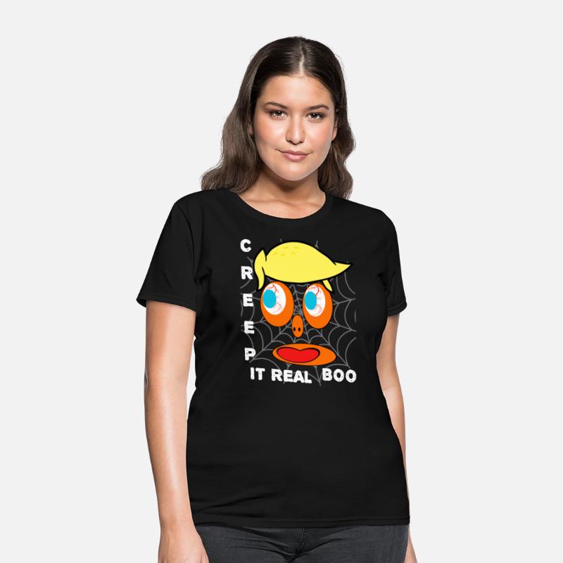 Creep It Real Boo Halloween Face Web Scary Costume