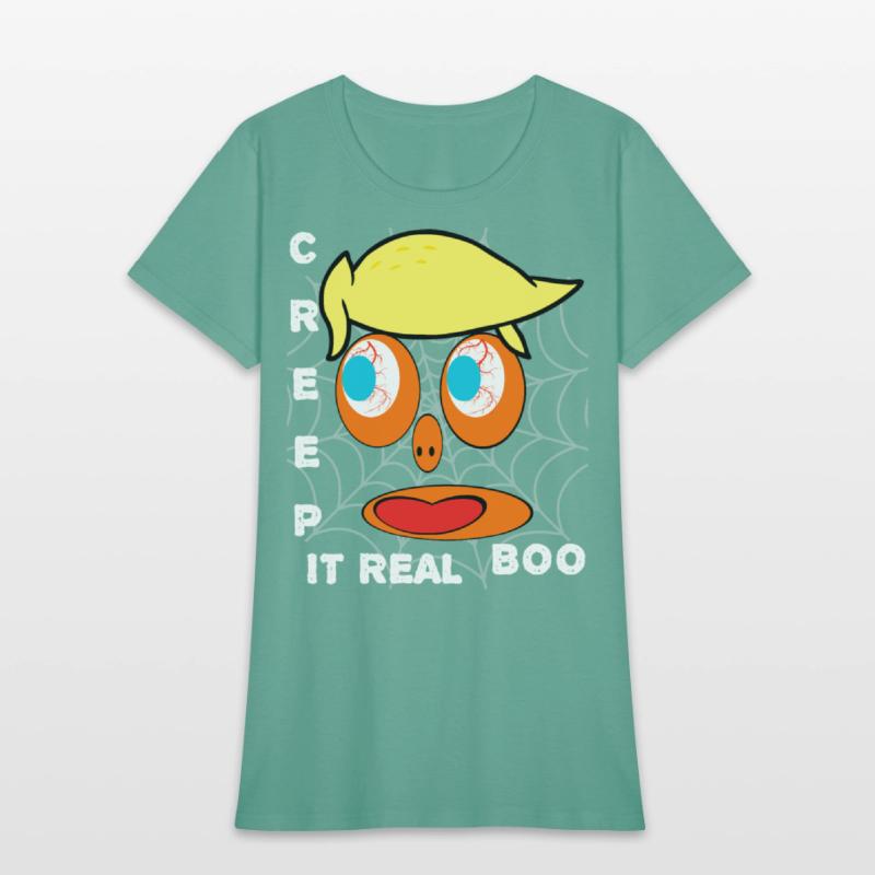 Creep It Real Boo Halloween Face Web Scary Costume