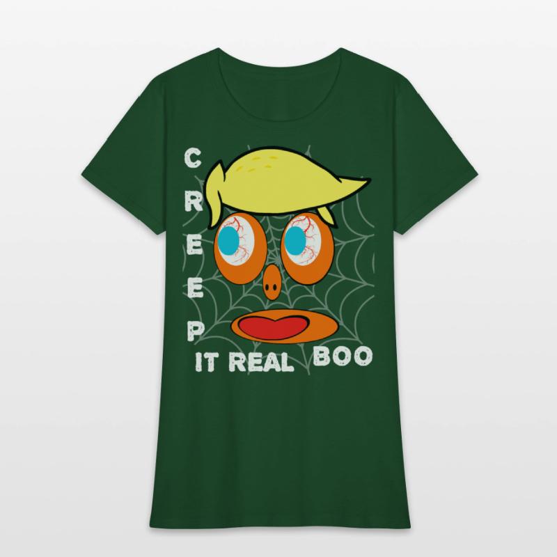 Creep It Real Boo Halloween Face Web Scary Costume