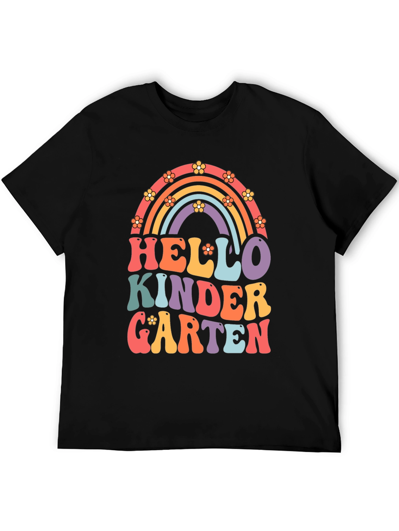 Hello Kindergarten Retro Rainbow T-Shirt