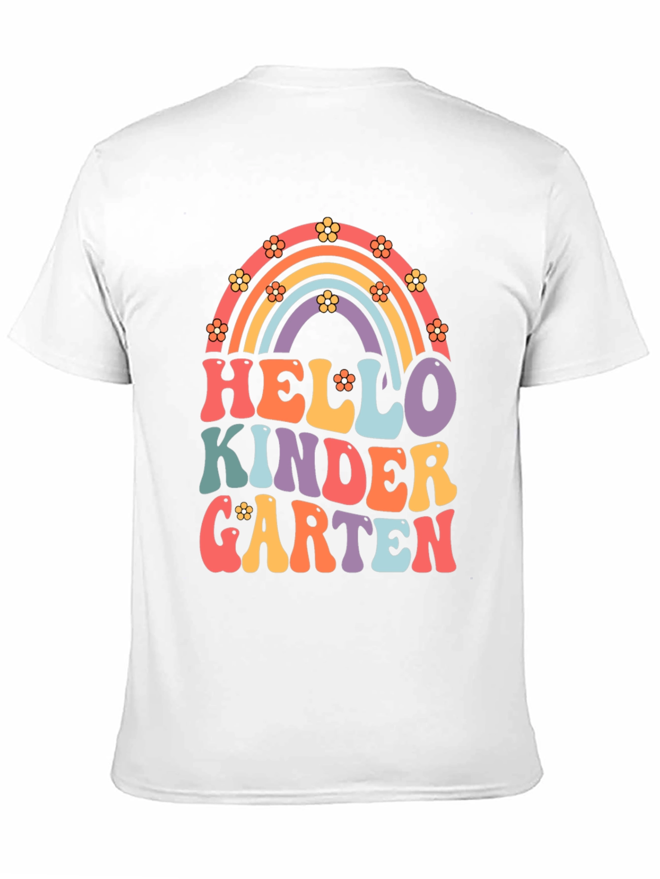Hello Kindergarten Retro Rainbow T-Shirt