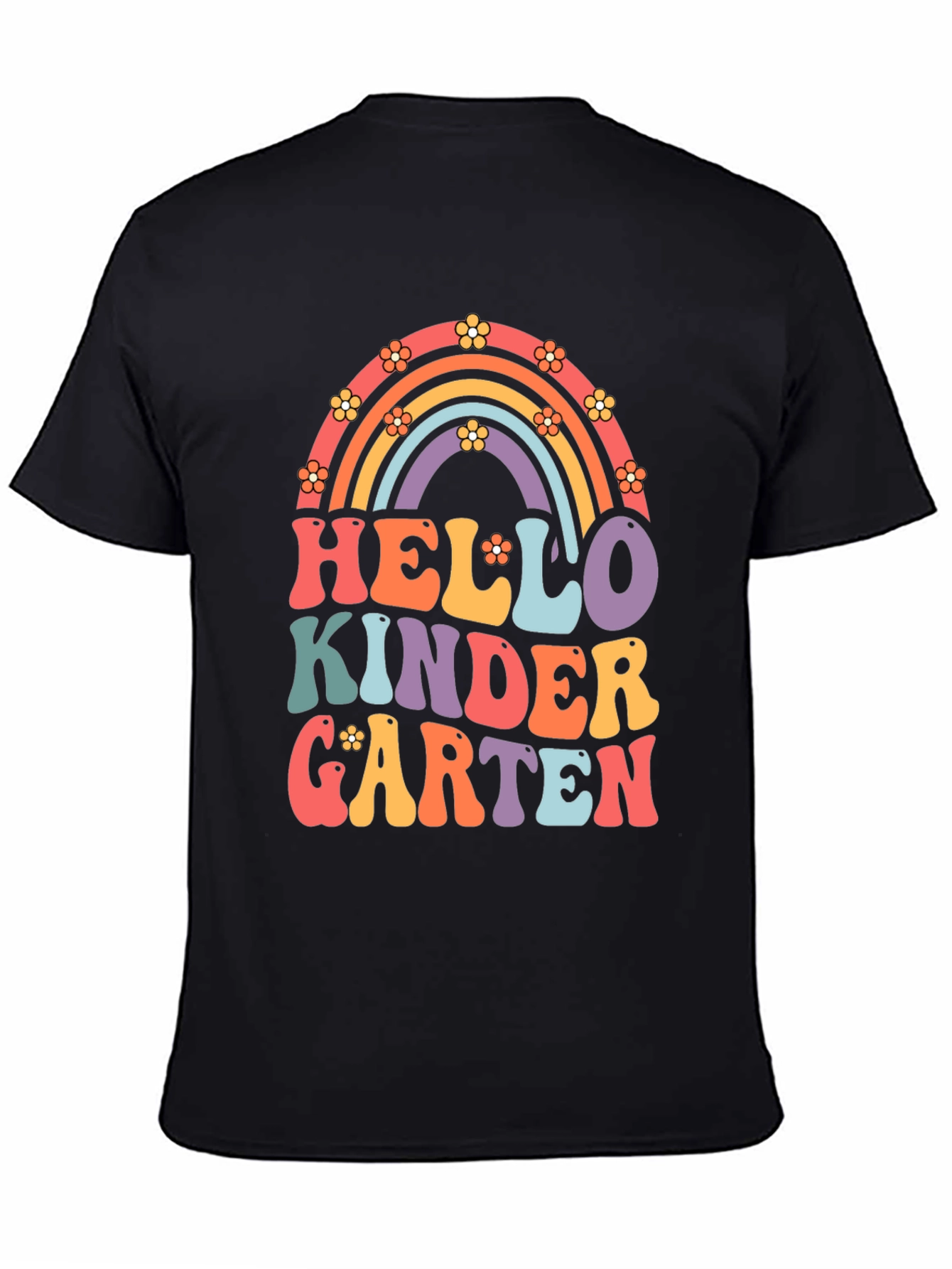 Hello Kindergarten Retro Rainbow T-Shirt