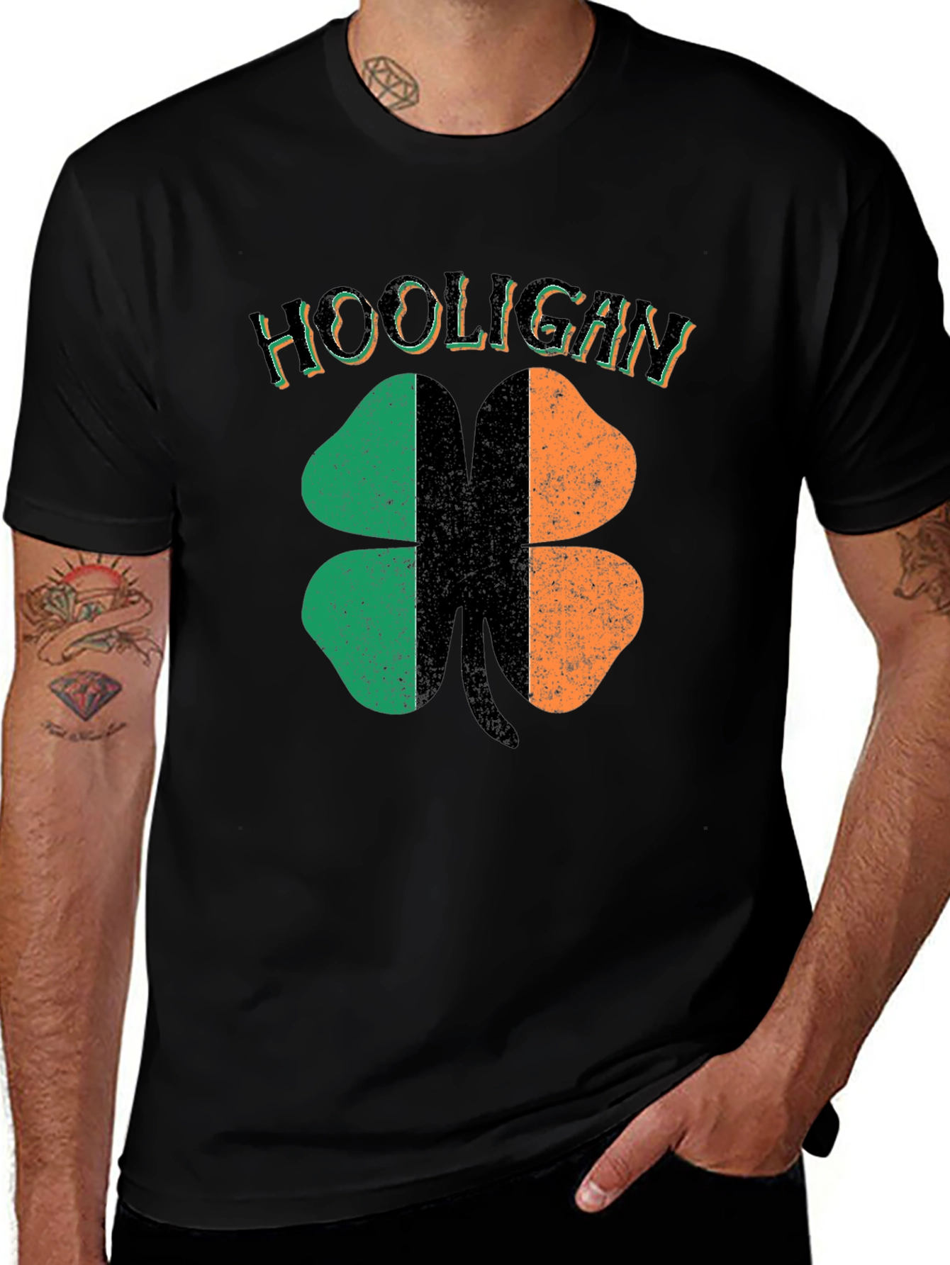 Hooligan Irish Flag Shamrock St. Patricks Day T-Shirt