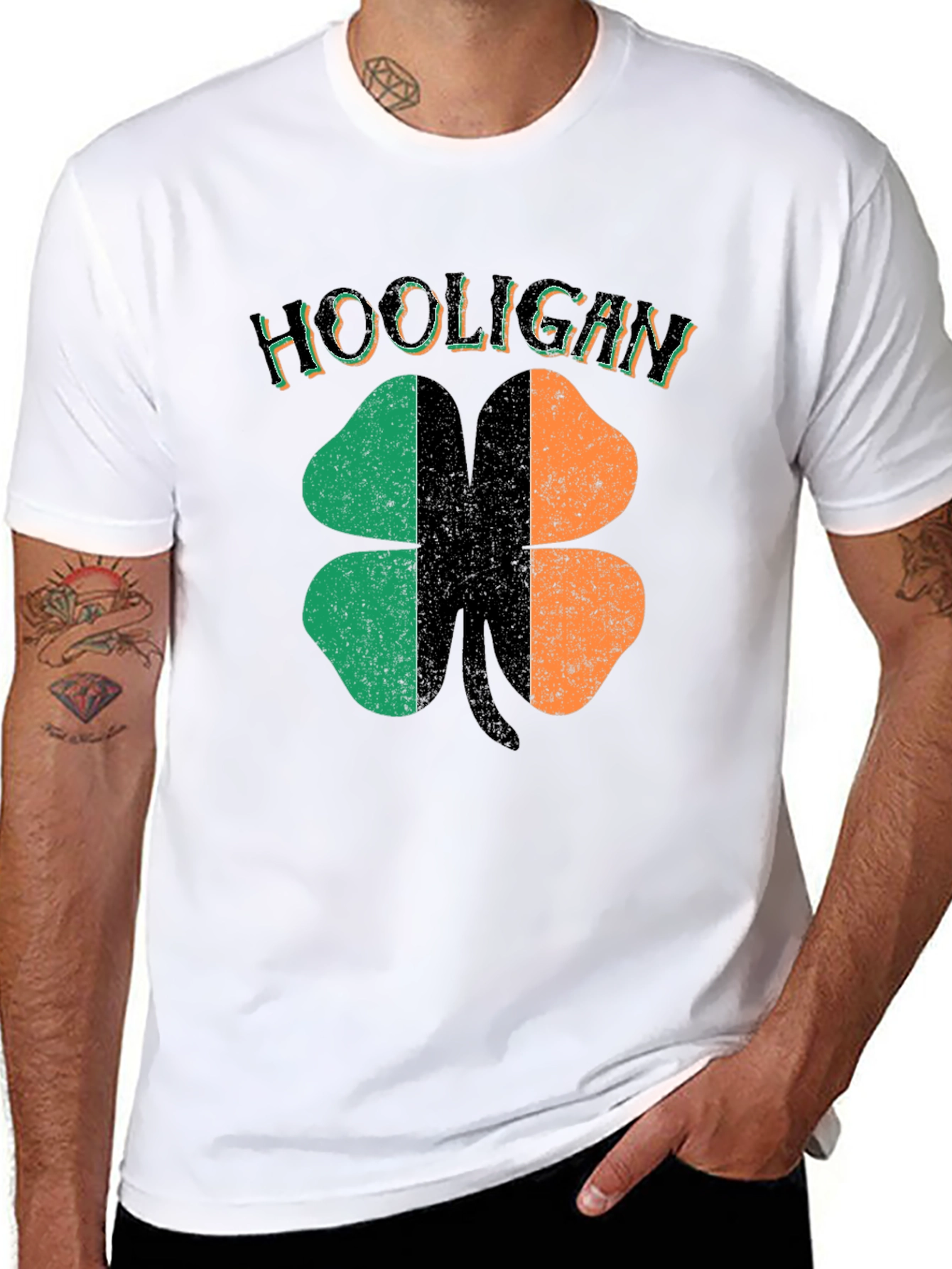 Hooligan Irish Flag Shamrock St. Patricks Day T-Shirt