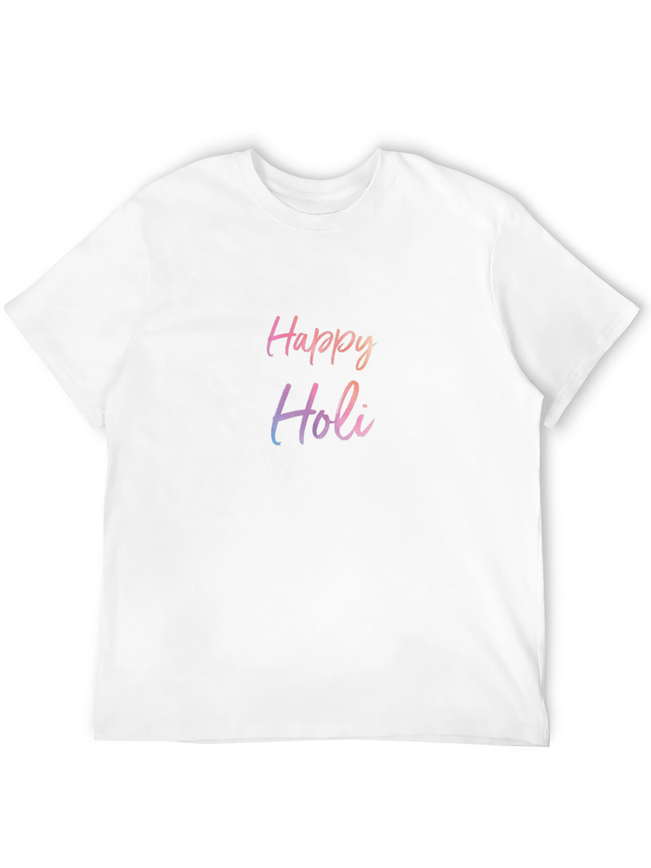 Happy Holi Graphic T-Shirt - Black Crew Neck Tee
