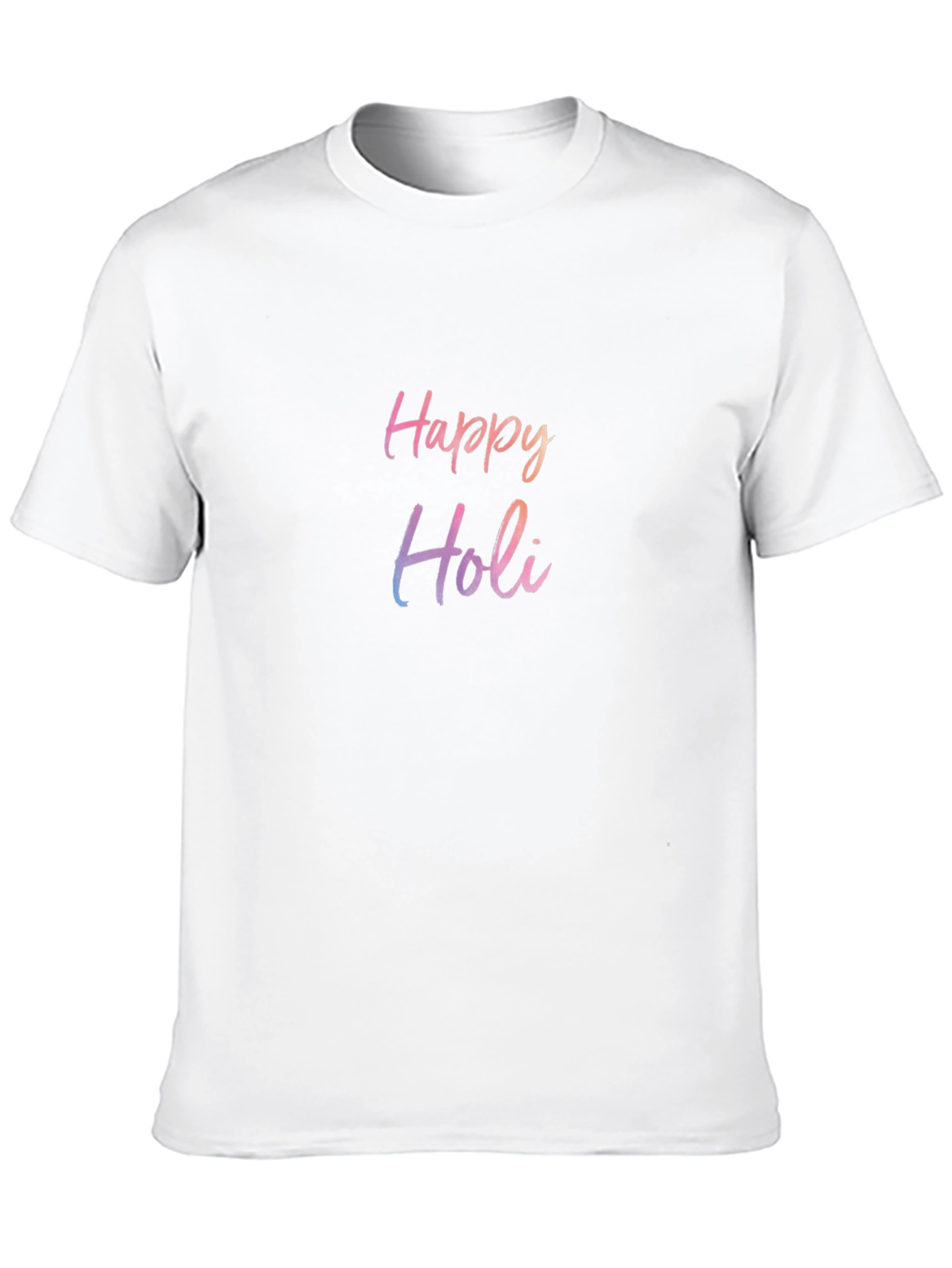 Happy Holi Graphic T-Shirt - Black Crew Neck Tee