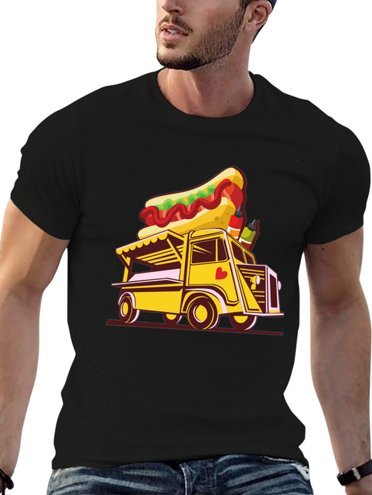 Hot Dog Food Truck Graphic T-Shirt
