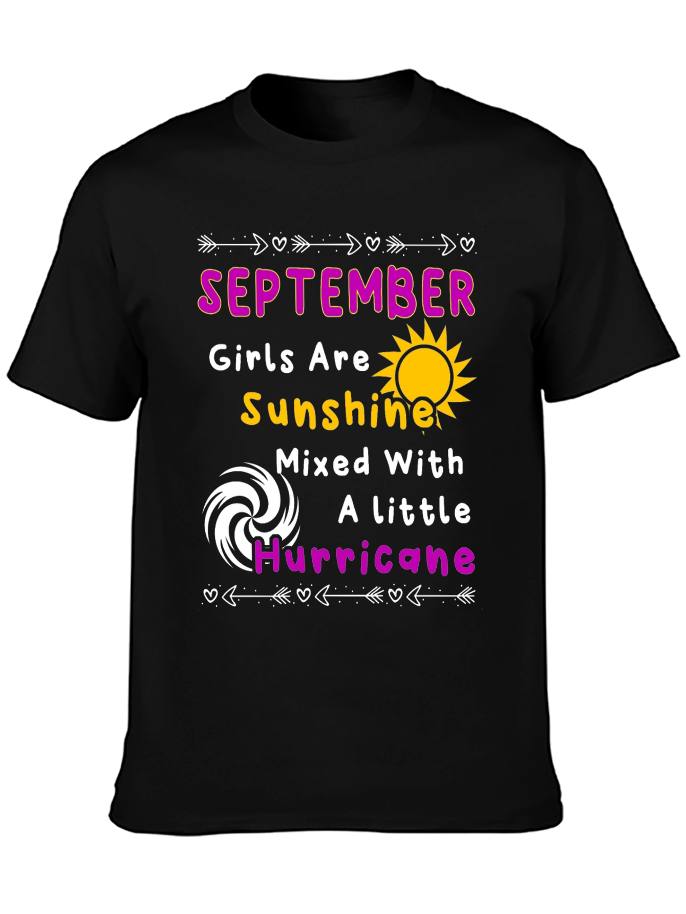 September Girl Sunshine Hurricane Graphic T-Shirt